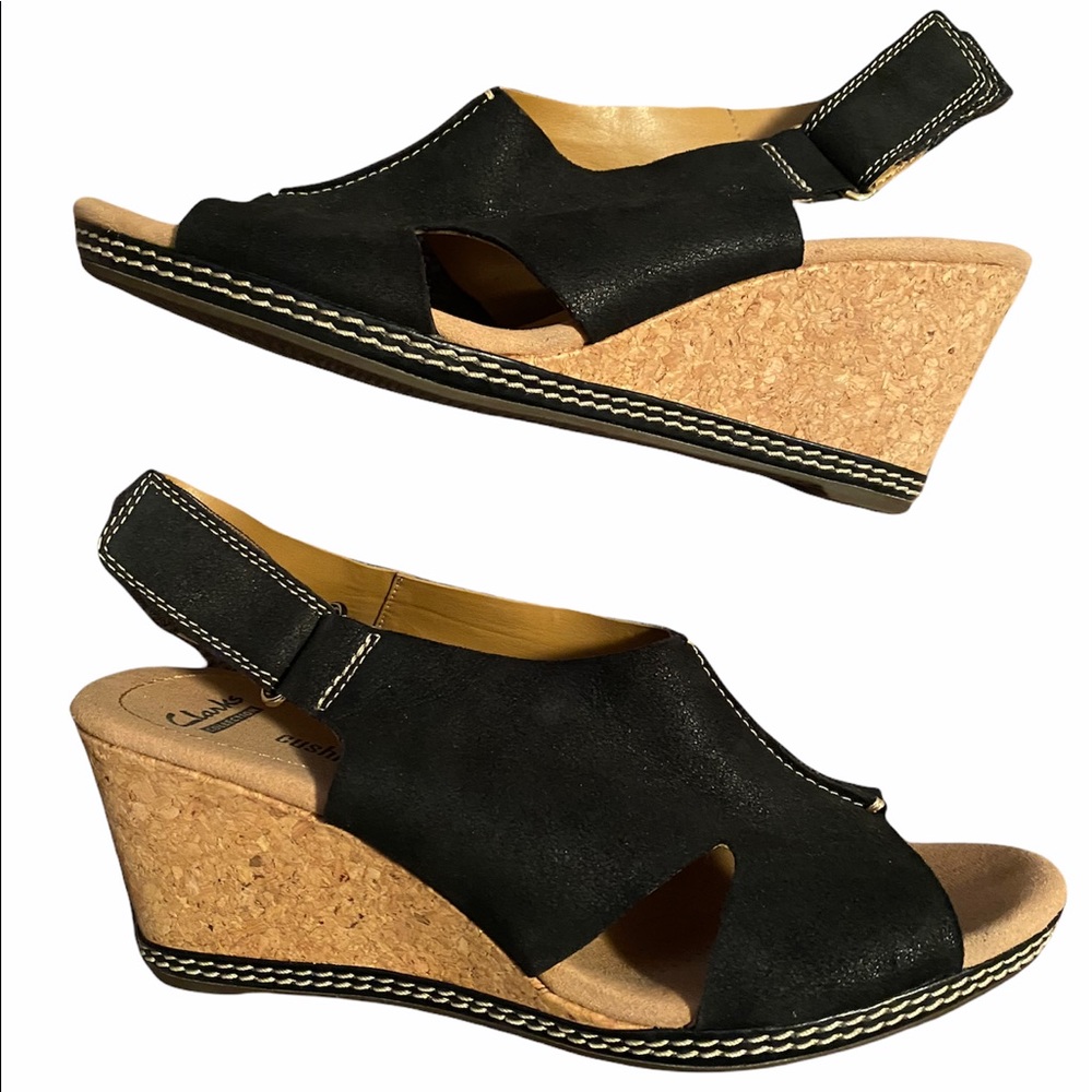 Clarks Helio Float Cork Wedge Sandal